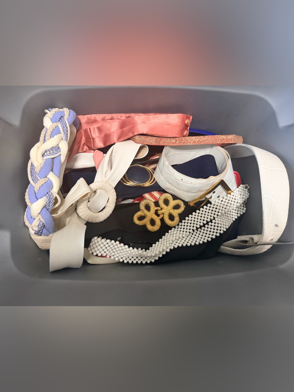 Vintage Ladies Belt Lot 26 Piece Reseller Bundle 1960s 70s 80s 90s Mixed Styles